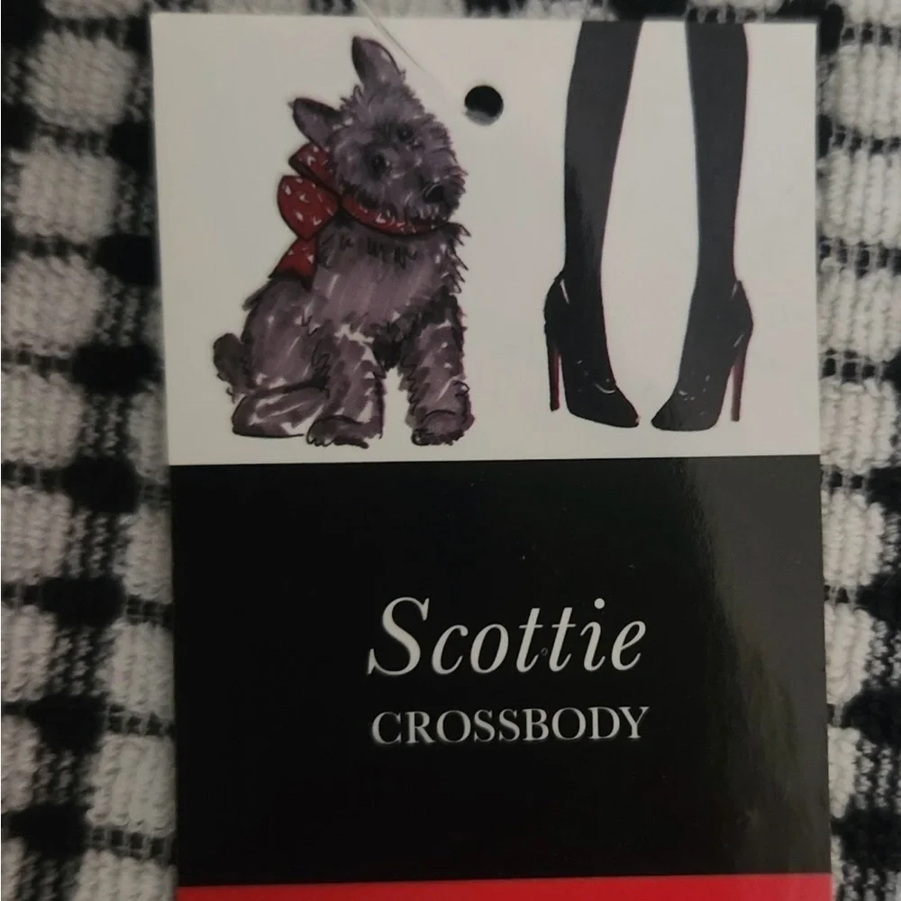 NWT  Brighton "Scottie Dog Crossbody" Canvas Purse/Clutch - Picture 3 of 7